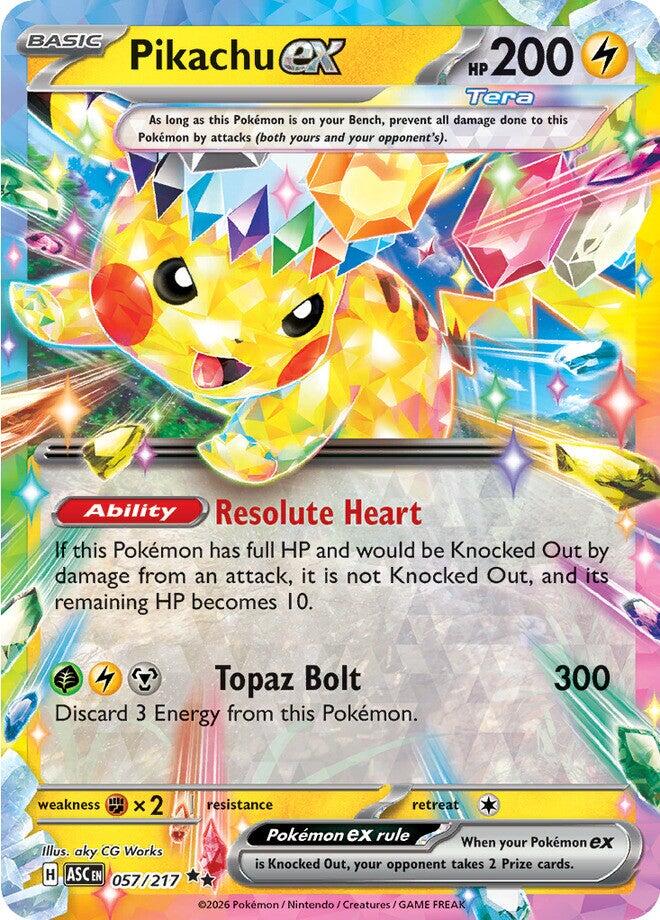 Pikachu ex (057/217) [Mega Evolution: Ascended Heroes] | Black Swamp Games