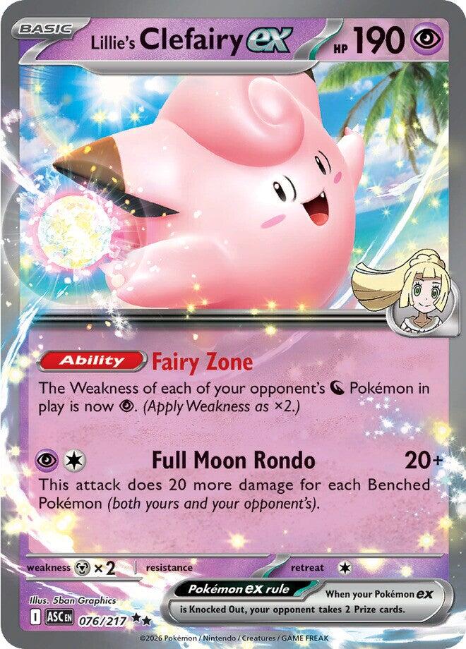 Lillie's Clefairy ex (076/217) [Mega Evolution: Ascended Heroes] | Black Swamp Games