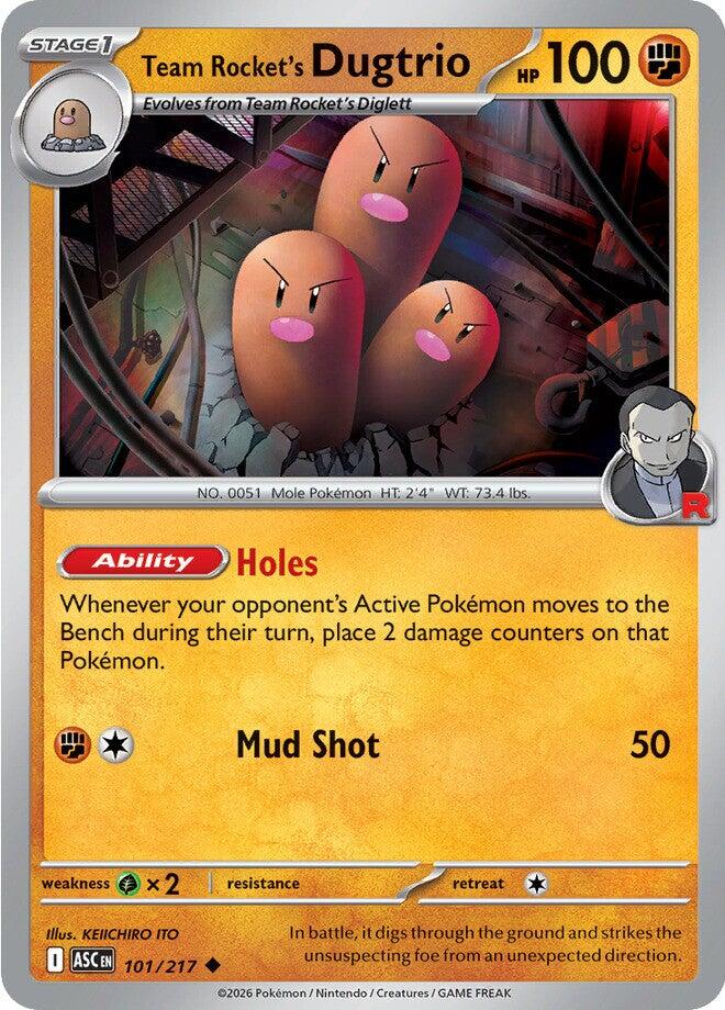 Team Rocket's Dugtrio (101/217) [Mega Evolution: Ascended Heroes] | Black Swamp Games