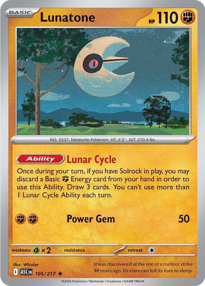 Lunatone (105/217) [Mega Evolution: Ascended Heroes] | Black Swamp Games