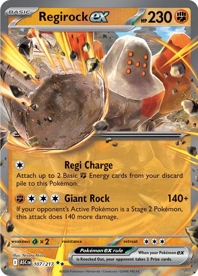 Regirock ex (107/217) [Mega Evolution: Ascended Heroes] | Black Swamp Games