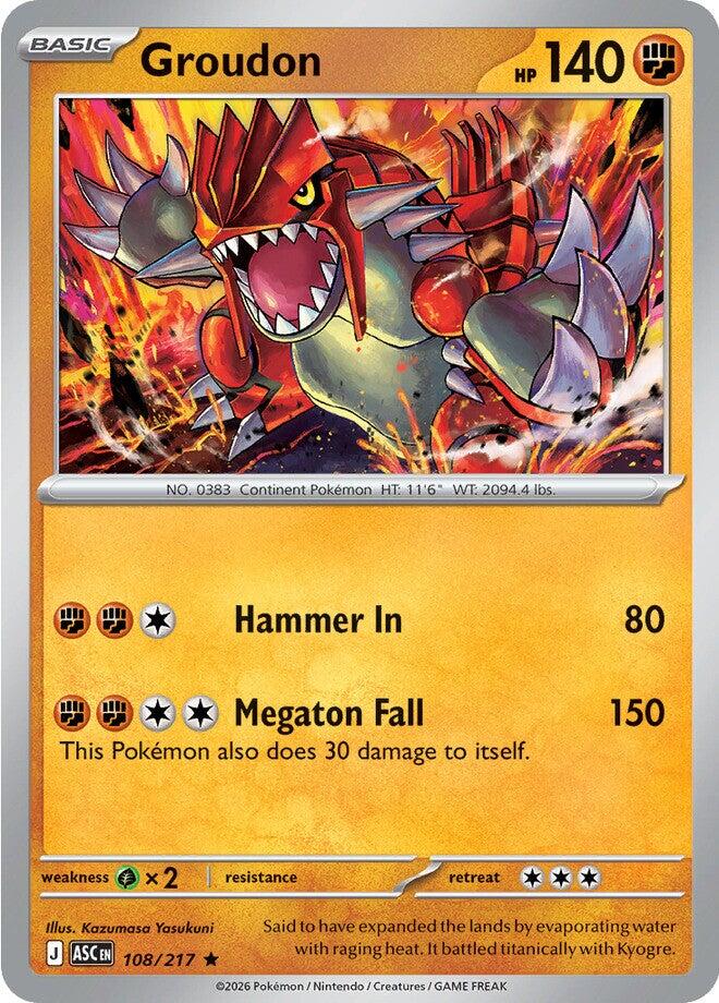 Groudon (108/217) [Mega Evolution: Ascended Heroes] | Black Swamp Games