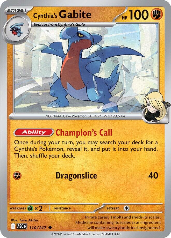 Cynthia's Gabite (110/217) [Mega Evolution: Ascended Heroes] | Black Swamp Games