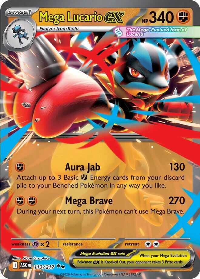 Mega Lucario ex (113/217) [Mega Evolution: Ascended Heroes] | Black Swamp Games