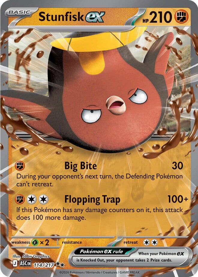 Stunfisk ex (114/217) [Mega Evolution: Ascended Heroes] | Black Swamp Games