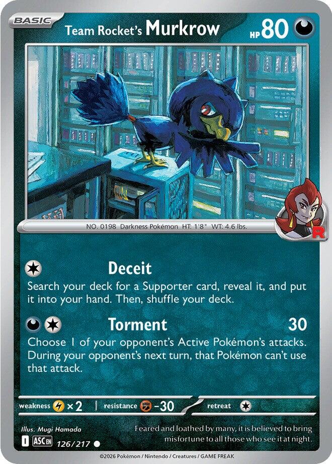 Team Rocket's Murkrow (126/217) [Mega Evolution: Ascended Heroes] | Black Swamp Games
