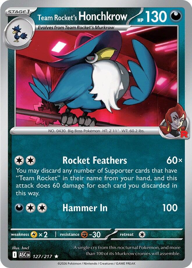 Team Rocket's Honchkrow (127/217) [Mega Evolution: Ascended Heroes] | Black Swamp Games