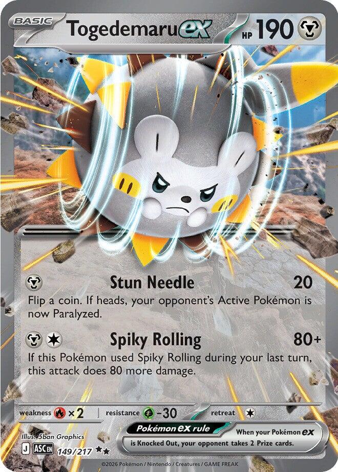 Togedemaru ex (149/217) [Mega Evolution: Ascended Heroes] | Black Swamp Games