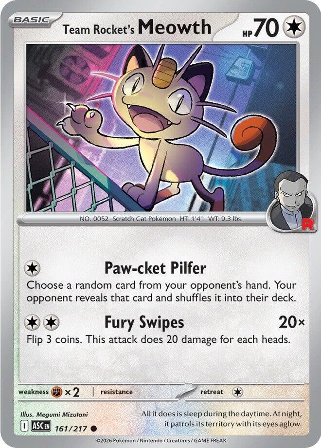 Team Rocket's Meowth (161/217) [Mega Evolution: Ascended Heroes] | Black Swamp Games