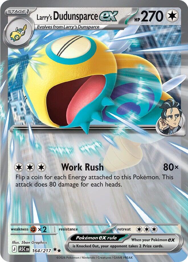 Larry's Dudunsparce ex (164/217) [Mega Evolution: Ascended Heroes] | Black Swamp Games