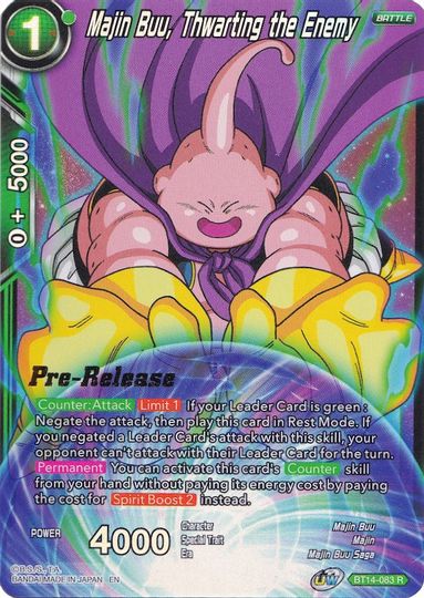 Majin Buu, Thwarting the Enemy (BT14-083) [Cross Spirits Prerelease Promos] | Black Swamp Games