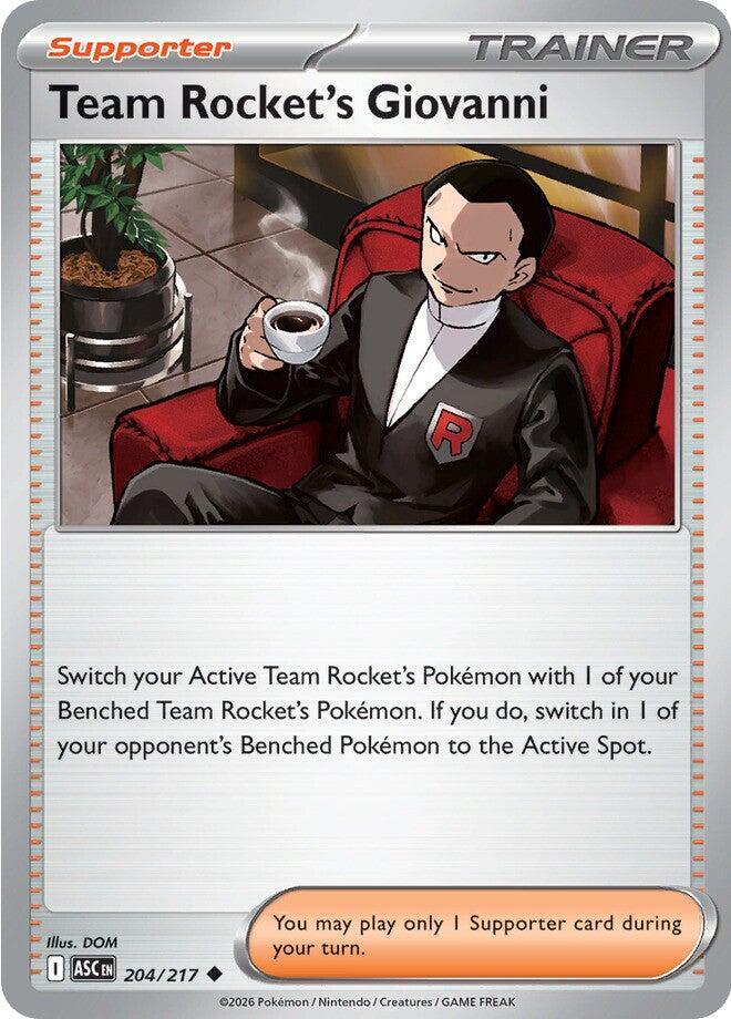 Team Rocket's Giovanni (204/217) [Mega Evolution: Ascended Heroes] | Black Swamp Games