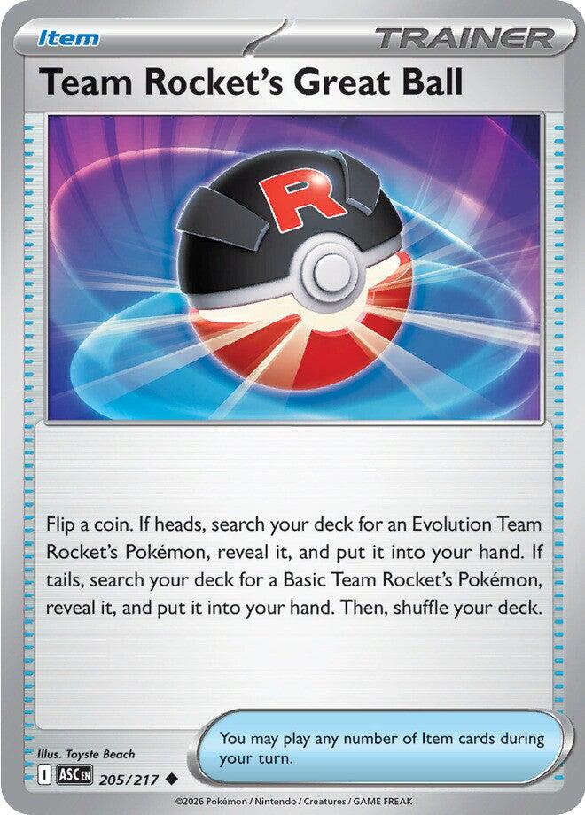 Team Rocket's Great Ball (205/217) [Mega Evolution: Ascended Heroes] | Black Swamp Games