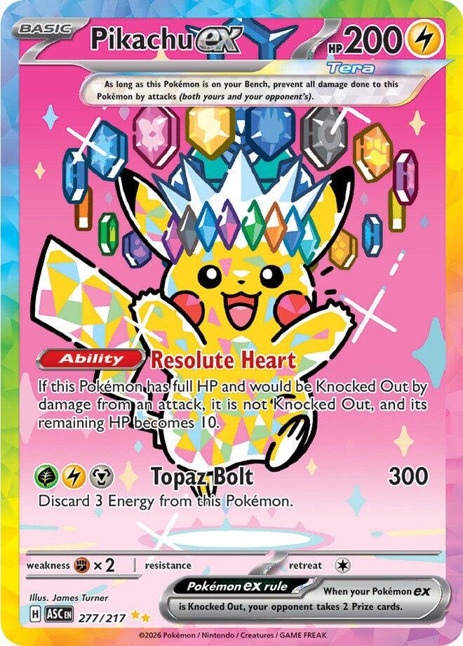Pikachu ex (277/217) [Mega Evolution: Ascended Heroes] | Black Swamp Games