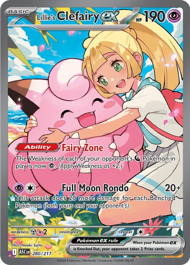 Lillie's Clefairy ex (280/217) [Mega Evolution: Ascended Heroes] | Black Swamp Games