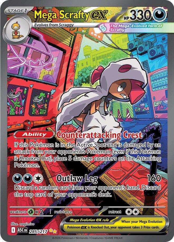Mega Scrafty ex (285/217) [Mega Evolution: Ascended Heroes] | Black Swamp Games
