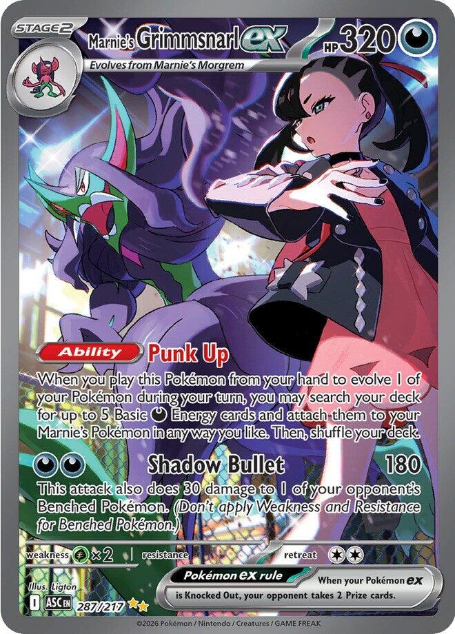 Marnie's Grimmsnarl ex (287/217) [Mega Evolution: Ascended Heroes] | Black Swamp Games