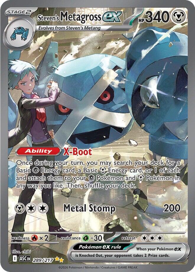 Steven's Metagross ex (289/217) [Mega Evolution: Ascended Heroes] | Black Swamp Games