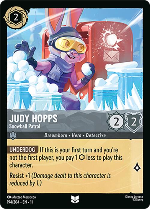 Judy Hopps - Snowball Patrol (194/204) [Winterspell] | Black Swamp Games