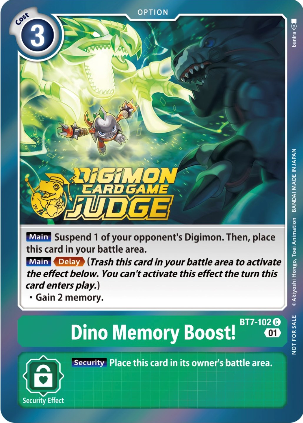 Dino Memory Boost! [BT7-102] (Judge Pack 3) [Next Adventure Promos] | Black Swamp Games