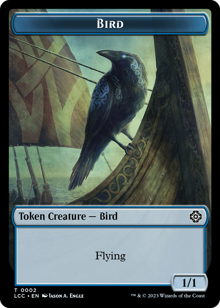 Bird // Merfolk (0003) Double-Sided Token [The Lost Caverns of Ixalan Commander Tokens] | Black Swamp Games