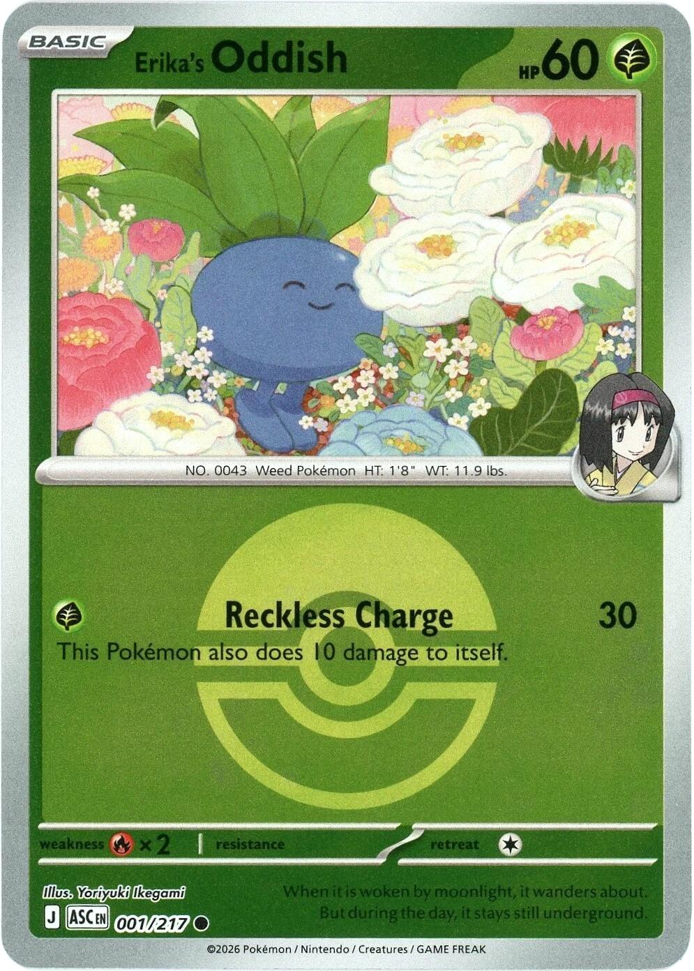 Erika's Oddish (001/217) (Poke Ball) [Mega Evolution: Ascended Heroes] | Black Swamp Games