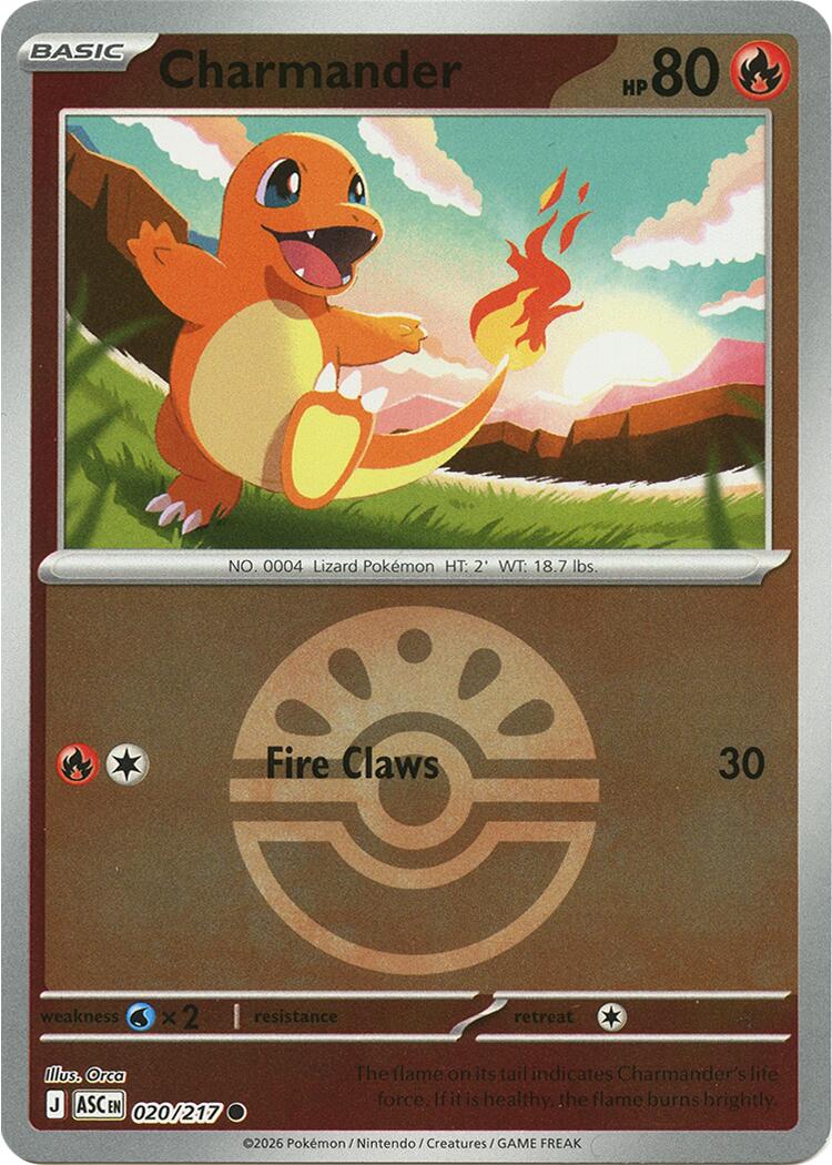 Charmander (020/217) (Quick Ball) [Mega Evolution: Ascended Heroes] | Black Swamp Games