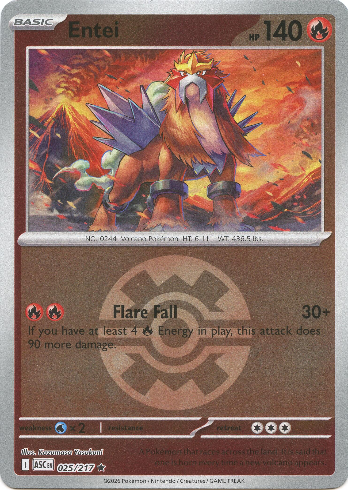 Entei (025/217) (Quick Ball) [Mega Evolution: Ascended Heroes] | Black Swamp Games