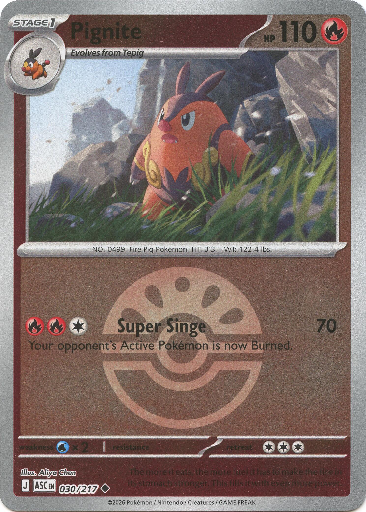 Pignite (030/217) (Friend Ball) [Mega Evolution: Ascended Heroes] | Black Swamp Games