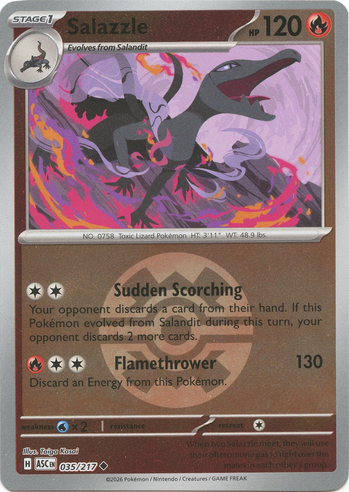 Salazzle (035/217) (Quick Ball) [Mega Evolution: Ascended Heroes] | Black Swamp Games