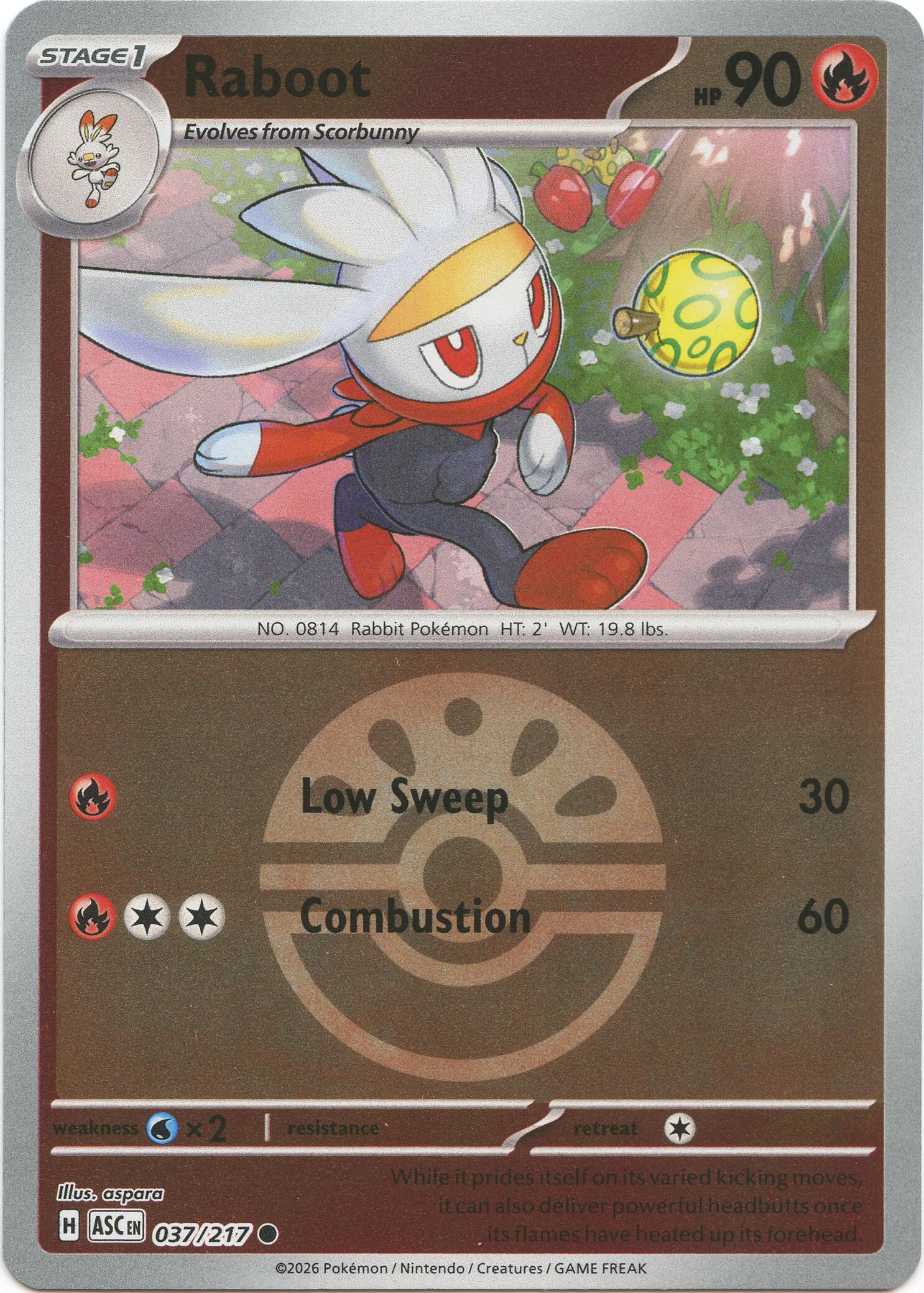 Raboot (037/217) (Friend Ball) [Mega Evolution: Ascended Heroes] | Black Swamp Games