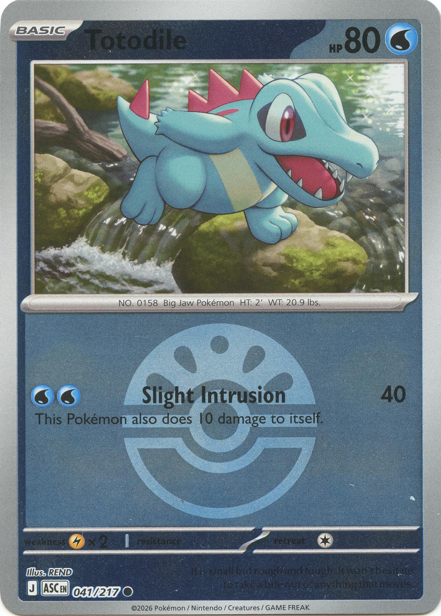 Totodile (041/217) (Friend Ball) [Mega Evolution: Ascended Heroes] | Black Swamp Games