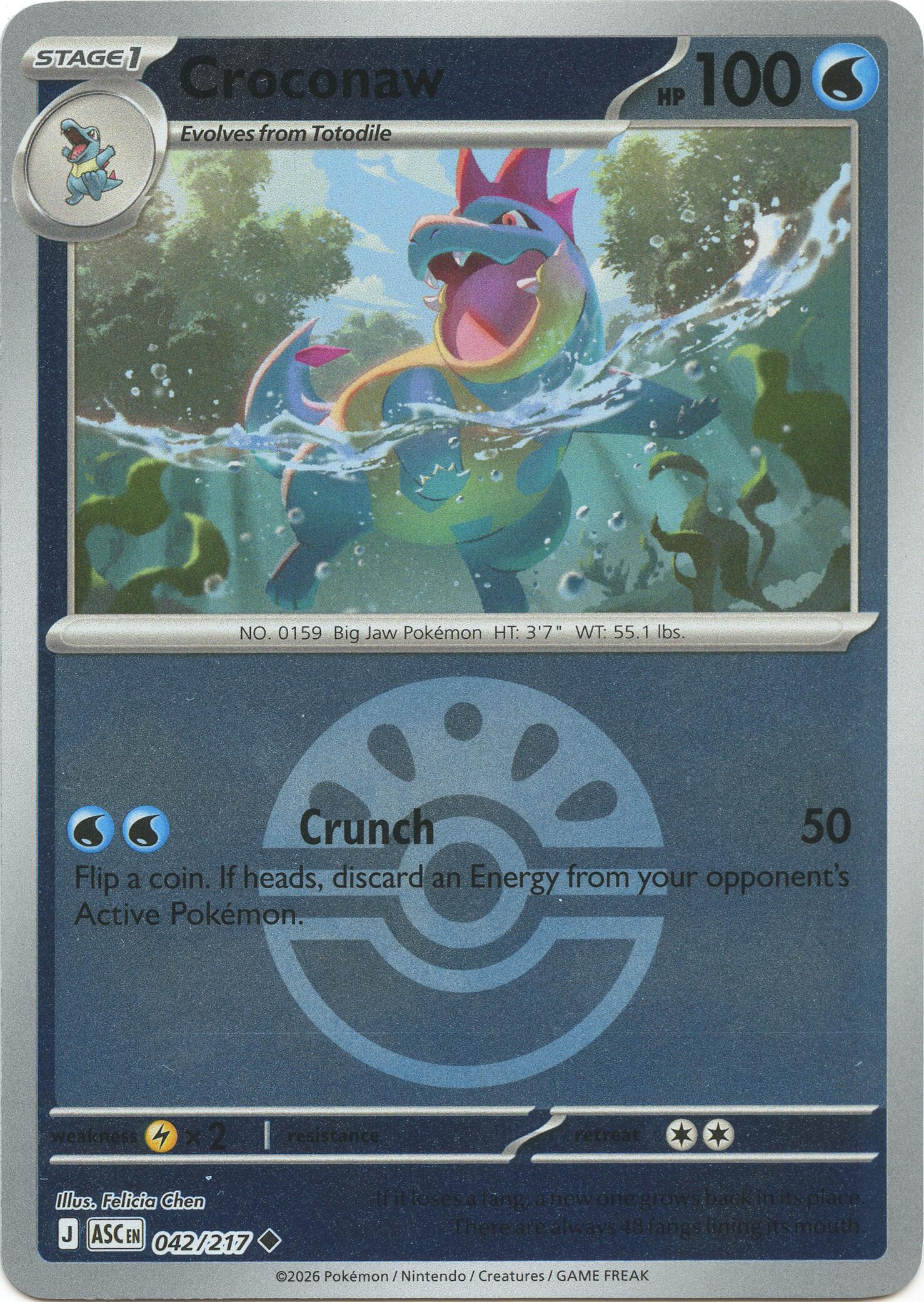 Croconaw (042/217) (Friend Ball) [Mega Evolution: Ascended Heroes] | Black Swamp Games