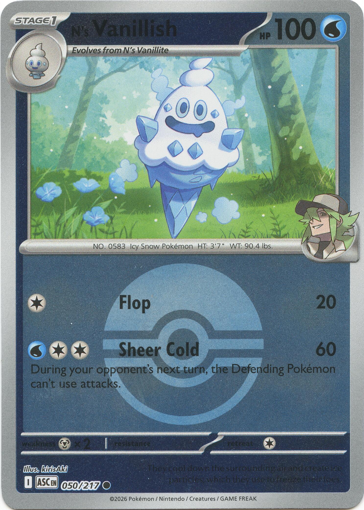 N's Vanillish (050/217) (Poke Ball) [Mega Evolution: Ascended Heroes] | Black Swamp Games