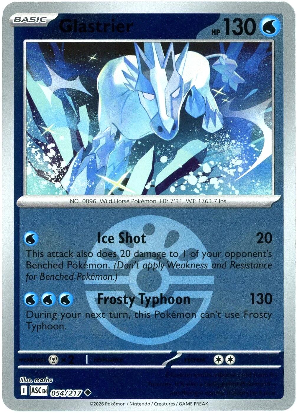 Glastrier (054/217) (Friend Ball) [Mega Evolution: Ascended Heroes] | Black Swamp Games
