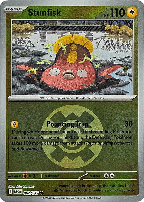 Stunfisk (062/217) (Quick Ball) [Mega Evolution: Ascended Heroes] | Black Swamp Games