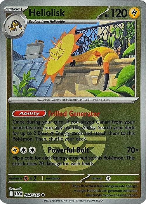 Heliolisk (064/217) (Quick Ball) [Mega Evolution: Ascended Heroes] | Black Swamp Games