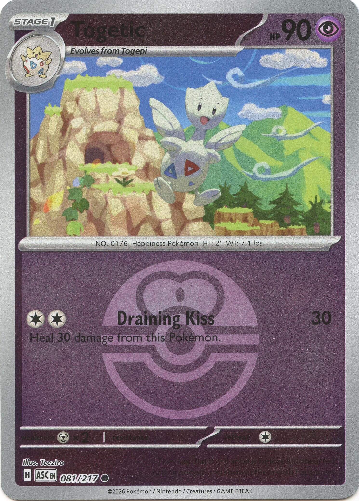 Togetic (081/217) (Love Ball) [Mega Evolution: Ascended Heroes] | Black Swamp Games