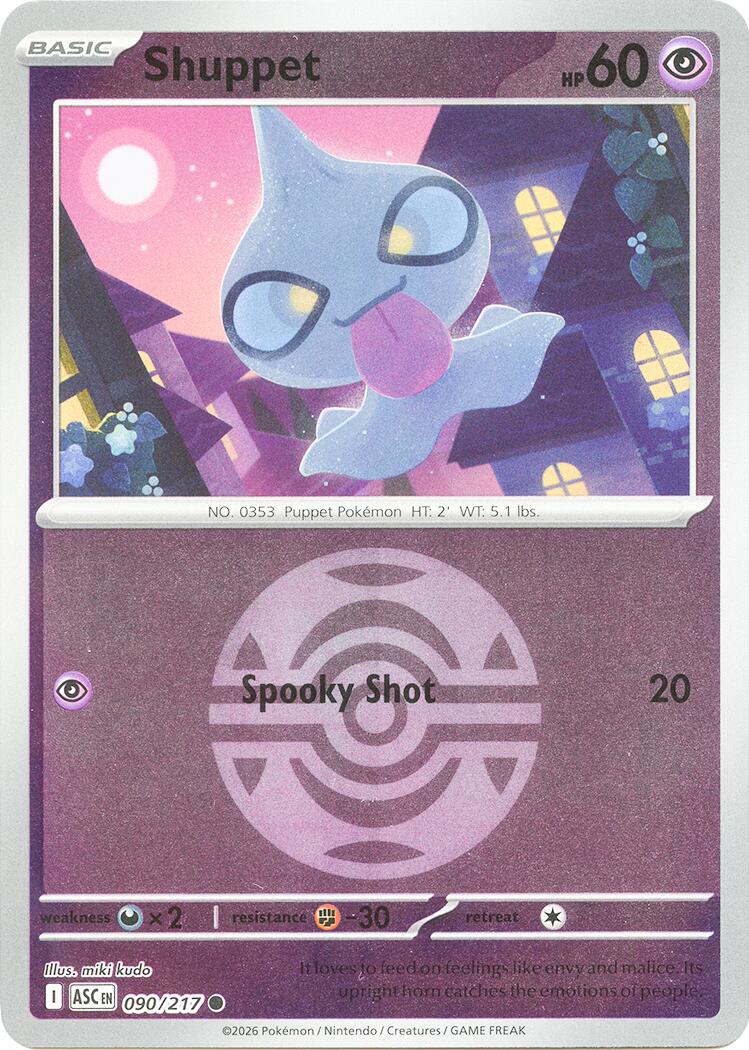 Shuppet (090/217) (Dusk Ball) [Mega Evolution: Ascended Heroes] | Black Swamp Games