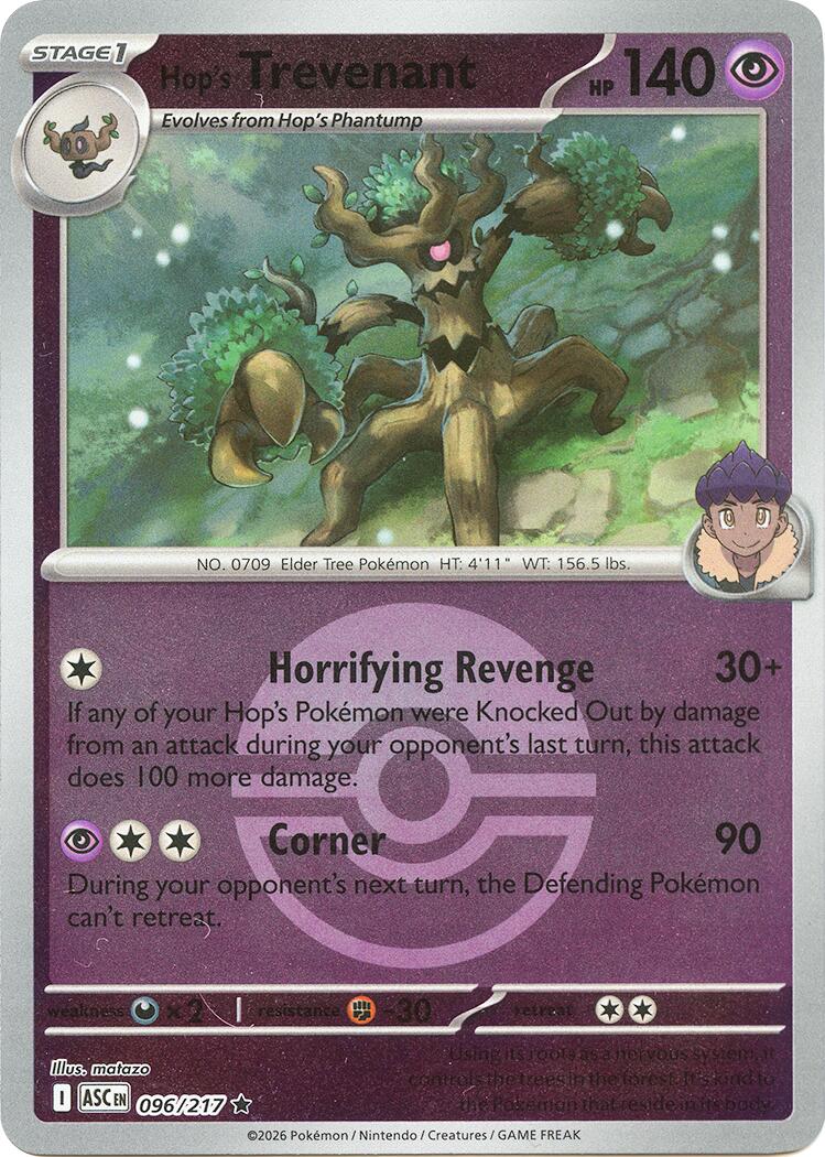 Hop's Trevenant (096/217) (Poke Ball) [Mega Evolution: Ascended Heroes] | Black Swamp Games