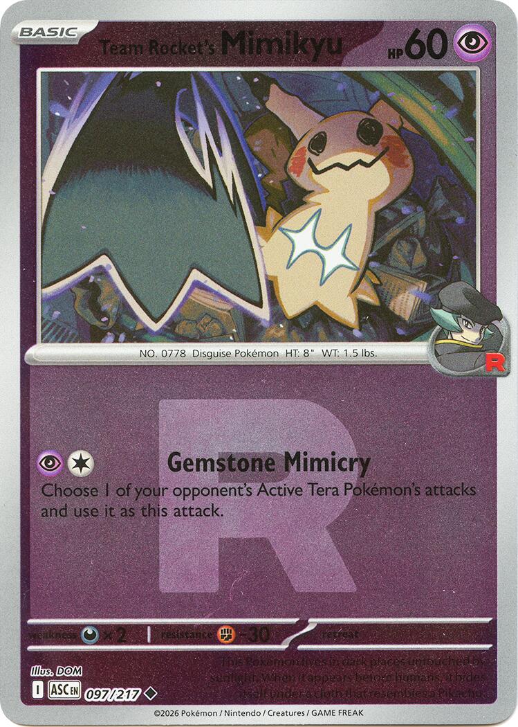 Team Rocket's Mimikyu (097/217) (Team Rocket) [Mega Evolution: Ascended Heroes] | Black Swamp Games