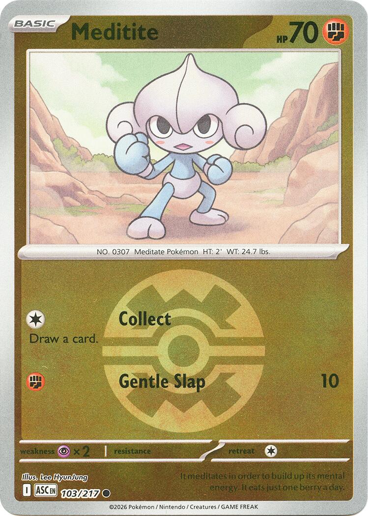 Meditite (103/217) (Quick Ball) [Mega Evolution: Ascended Heroes] | Black Swamp Games