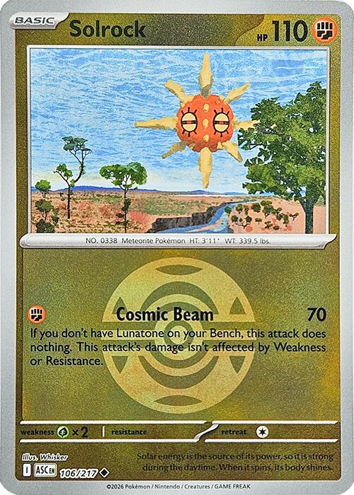 Solrock (106/217) (Dusk Ball) [Mega Evolution: Ascended Heroes] | Black Swamp Games