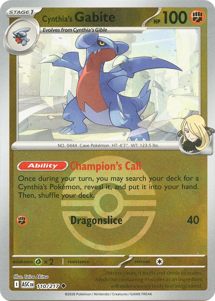 Cynthia's Gabite (110/217) (Poke Ball) [Mega Evolution: Ascended Heroes] | Black Swamp Games