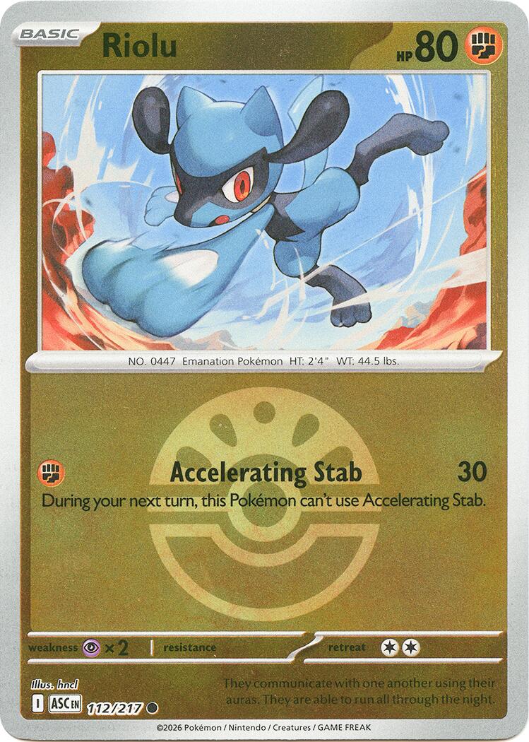 Riolu (112/217) (Friend Ball) [Mega Evolution: Ascended Heroes] | Black Swamp Games