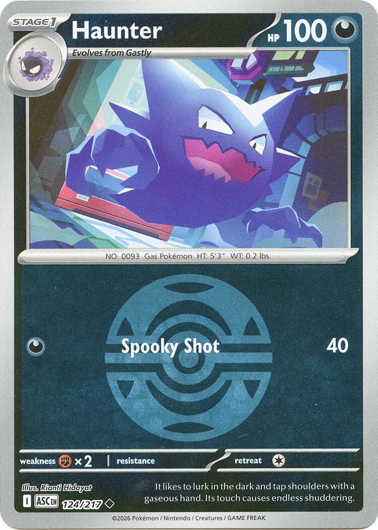 Haunter (124/217) (Dusk Ball) [Mega Evolution: Ascended Heroes] | Black Swamp Games