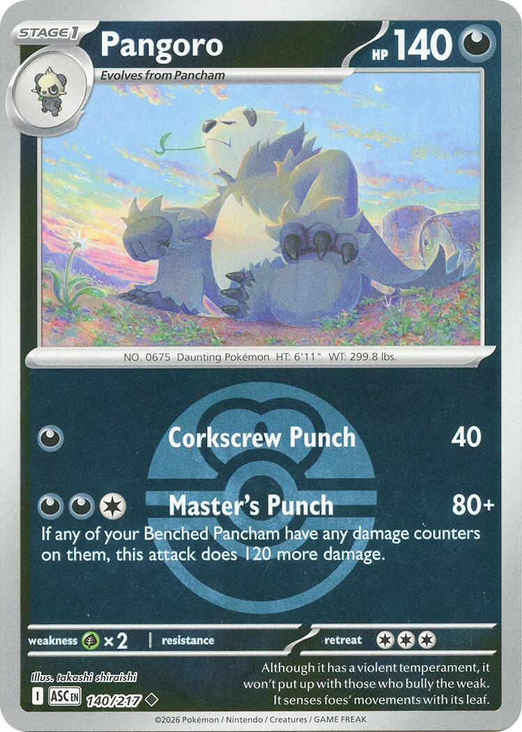 Pangoro (140/217) (Love Ball) [Mega Evolution: Ascended Heroes] | Black Swamp Games