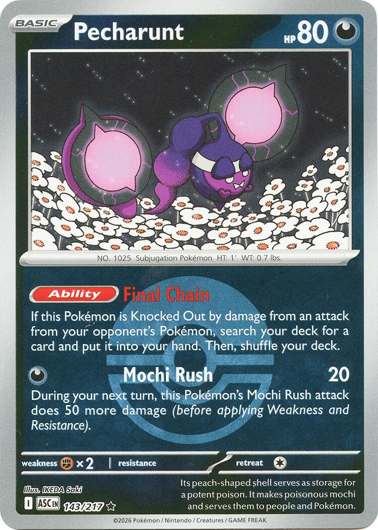 Pecharunt (143/217) (Poke Ball) [Mega Evolution: Ascended Heroes] | Black Swamp Games