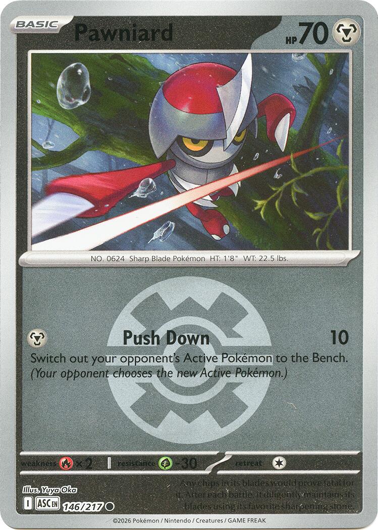 Pawniard (146/217) (Quick Ball) [Mega Evolution: Ascended Heroes] | Black Swamp Games