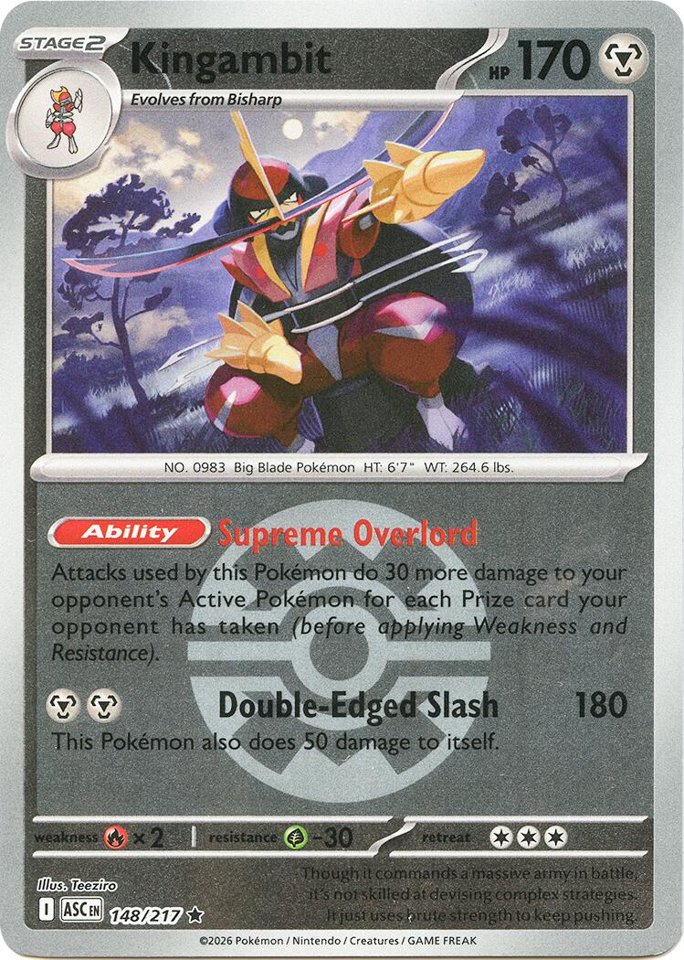 Kingambit (148/217) (Quick Ball) [Mega Evolution: Ascended Heroes] | Black Swamp Games